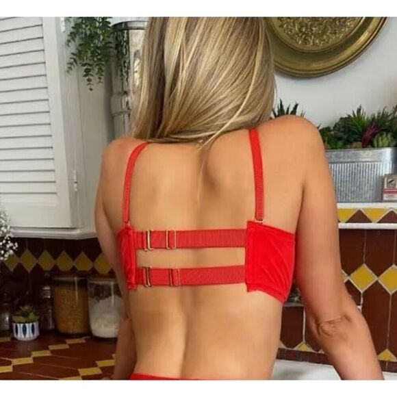 WE ARE HAH Free People NWT Adjustable Mesh Underwire Bandeau Bra B - Picture 5 of 6